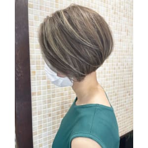 ★ショートBobにピッタリ★コントラストハイライト★