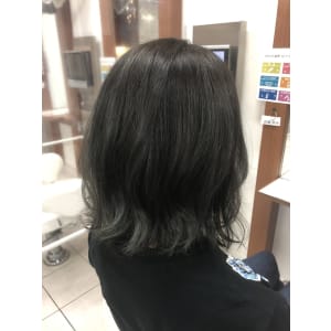 【木下　スタイル】外はねボブ×ブルーアッシュ