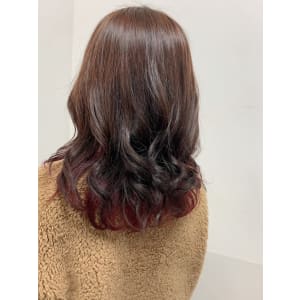 【木下　カラー】インナーカラー×レッド
