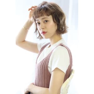 ニュアンスゆるふわショートボブ