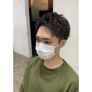 ツーブロアップバング/刈り上げ/無造作ショート