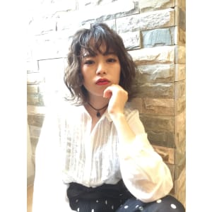 【森田　詩織】ジューシーアッシュゆるふわボブ