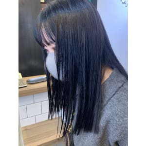 ブルーブラック 韓国 ぷつっとカット