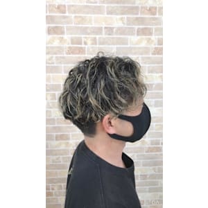 ブリーチ×スパイラルパーマ【メンズ　パーマ】