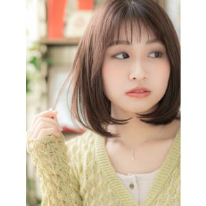 ツヤ髪ダークアッシュ大人かわいいワンカール　アッシュピンク