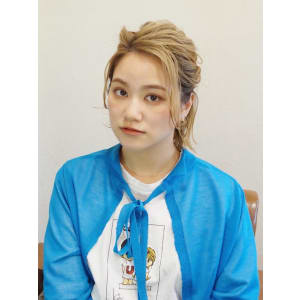 ショートボブ簡単ハーフアップ