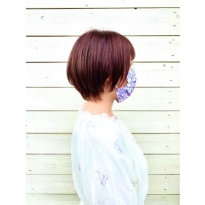 ショートボブ×クランベリーカラー - terrace hair & botanical【テラス ヘア アンド ボタニカル】掲載中