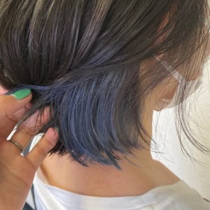 インナーカラー　ブルーバイオレット