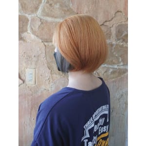 【151e_戸塚】*インナーカラー+グレー×ペールオレンジ*