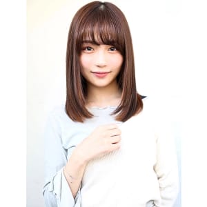 ツヤツヤのストレートベージュ