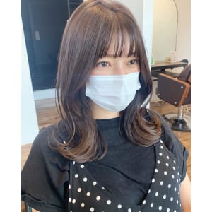 韓国くびれヘア × ラベンダーグレーカラー