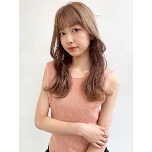 ハイトーン韓国ヘア ミルクティーベージュ