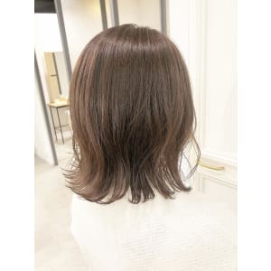 LEMO　レイヤーミディ　外ハネ　ココアブラウン