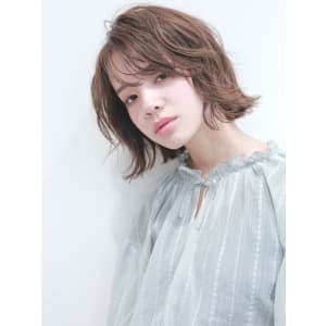   キャメルベージュ×外ハネボブ