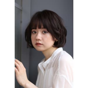 【佐々木　スタイル】ボブ×ぱっつん前髪×ワンカール