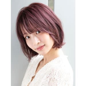 大人可愛い暖色系ハイトーンカラー【プラム】 - HAIR & MAKE EARTH 米沢店【ヘアメイクアース ヨネザワテン】掲載中