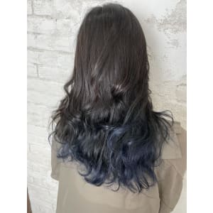 グラデーション、ディープブルー、20代30代40代