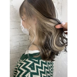 インナーカラーグレージュ10代20代15400円