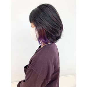 インナーカラー/外ハネ/グラデーション/小顔/20代30代