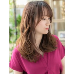 外国人風アシンメトリー透け感エアリーロング　レイヤーロング
