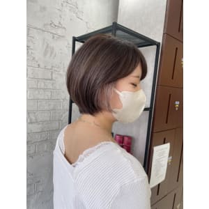 ボブインナーカラーイヤリングカラーホワイトベージュ2232