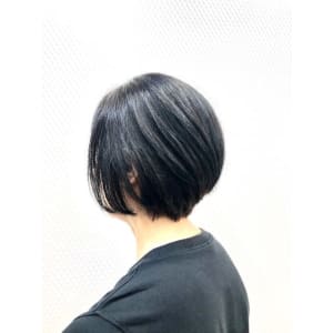 小顔/黒髪/丸み/ミニボブ/グラデーション/髪質改善/美髪