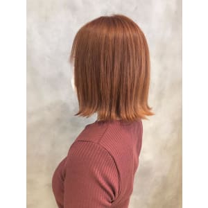切りっぱなしボブ×オレンジ