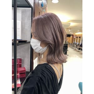 モーヴグレージュくびれ巻き外ハネボブブランジュ2239