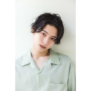 ショートパーマインナーカラー