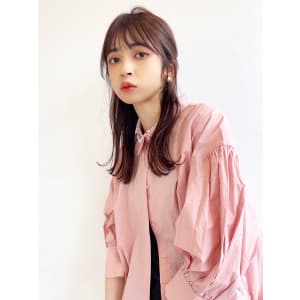 韓国顔まわりカット ハーフアップアレンジ