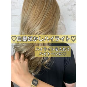 白髪ぼかしハイライト20代30代40代￥15400