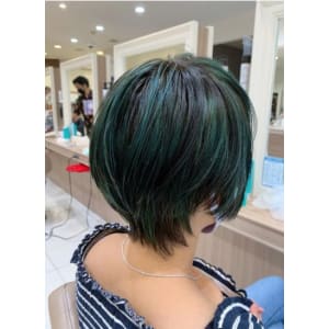 グリーンハイライト【Ash元住吉店ヘアスタイル】 - Ash 元住吉店【アッシュモトスミヨシテン】掲載中
