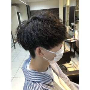 朝楽マッシュパーマ