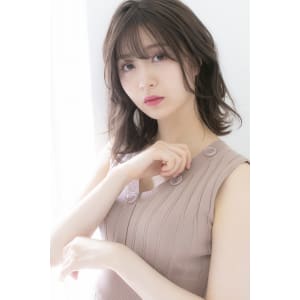 大人可愛いシースルーバング/グレージュ/バレイヤージュ【池袋