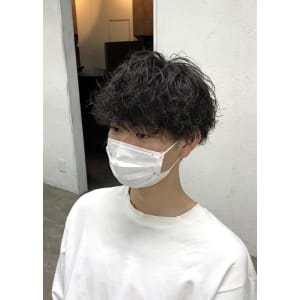 マッシュスパイラルパーマ/メンズパーマ/黒髪