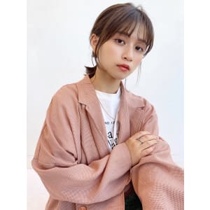 結んでも可愛い顔まわりカット 