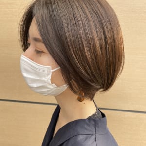 ショート、大人ベージュ、ブリーチ無し