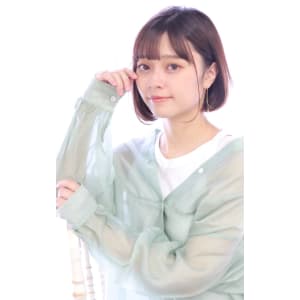 “縮毛矯正”フェザーバングで抜け感ボブ＊