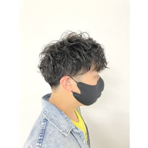 ニュアンスパーマ/メンズパーマ/刈り上げマッシュ