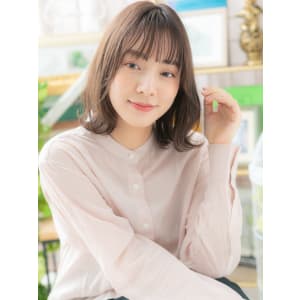 カーキグレージュミストバング小顔ウルフボブ 前髪ぱっつん - COVER HAIR & SPA bliss 浦和西口店【カバー ヘア アンド スパ ブリス】【カバー ヘア アンド スパ ブリス ウラワニシグチテン】掲載中
