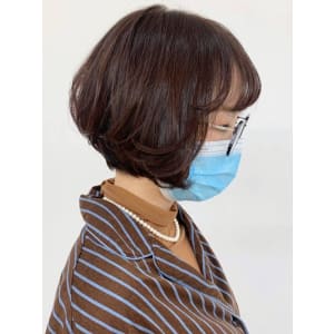 丸み/ひし型/ショートボブ/小顔/前下がり/30代40代50 - QUALIS 上福岡店【クオリスカミフクオカテン】掲載中