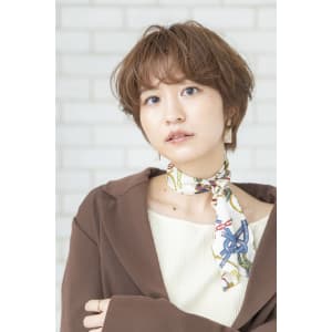 大人かわいいパーマ風ボブ