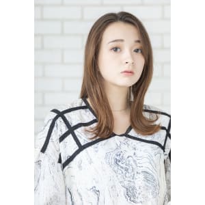 ひし形ロングスタイル/外ハネスタイル
