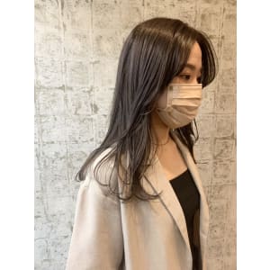 グレイパープル×セミロング