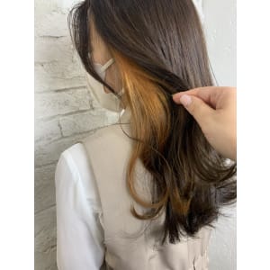 インナーカラーオレンジ10代20代15400円