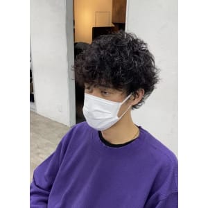 丸いくせ毛マッシュ/くせ毛を活かすカット/￥5280