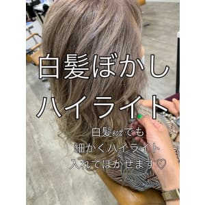 白髪ぼかしハイライト20代30代40代￥15400