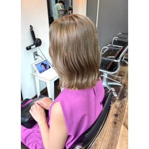 1ブリーチリタッチ★シアーベージュカラーボブ - hair＆make egerie【ヘアアンドメイクエジェリ】掲載中
