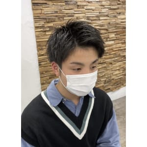 浅めのツーブロックショート/メンズ/￥5280