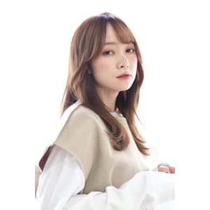 《くびれミディ》韓国ヘア×透けバング